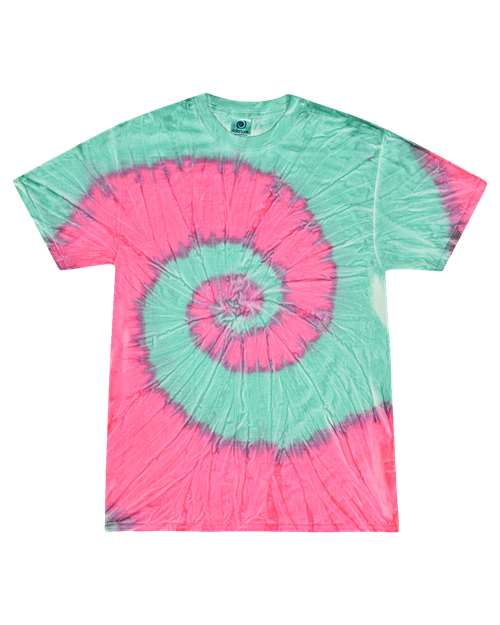 Colortone Youth Multi-Color Tie-Dyed T-Shirt 1000Y Mint Fusion