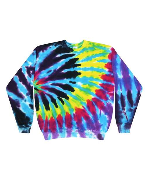 Colortone Unisex Tie-Dyed Fleece Crewneck Sweatshirt 8100