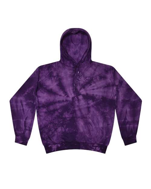 Colortone Tie-Dyed Hooded Sweatshirt 8777 Spider Purple