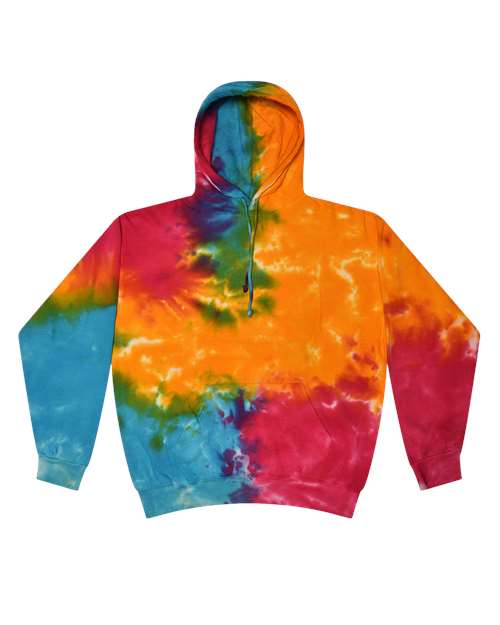 Colortone Tie-Dyed Hooded Sweatshirt 8777 Multi Rainbow