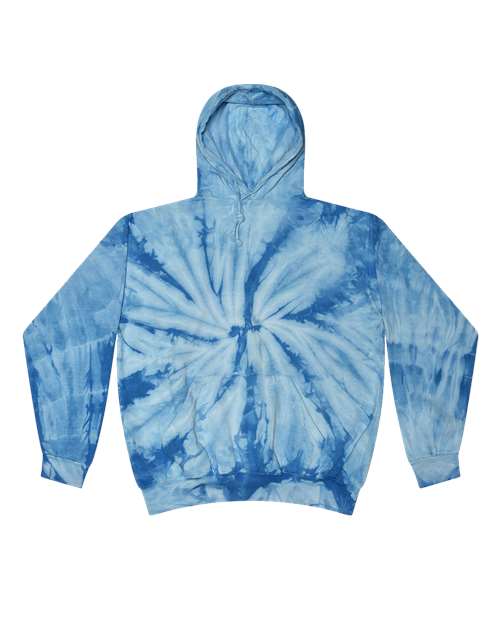Colortone Youth Tie-Dyed Hooded Sweatshirt 8777Y Spider Baby Blue