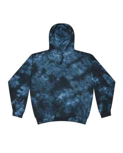 Custom EmbroideredColortone Unisex Crystal Wash Hooded Sweatshirt 12357 Crystal Navy