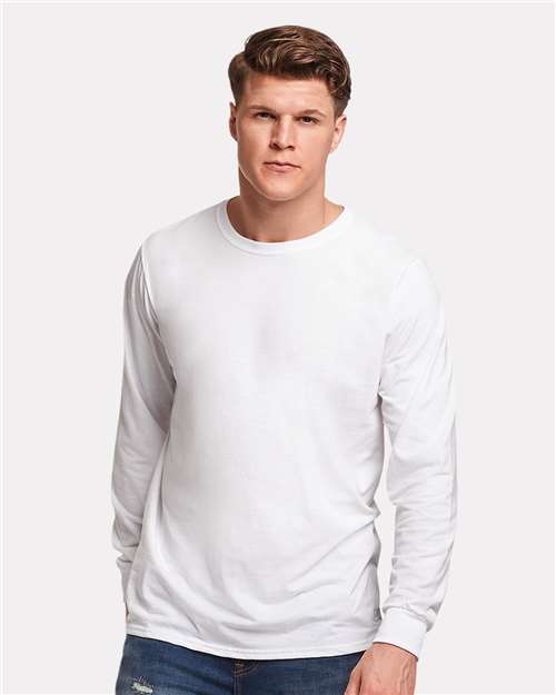 Custom EmbroideredBoxercraft Unisex Essential Long Sleeve T-Shirt 12358 White