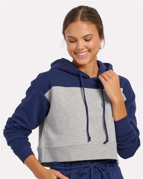 Custom Embroidered  Boxercraft Women's Cropped Fleece Hooded Sweatshirt BW5404  