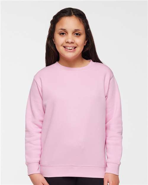 Custom Embroidered  LAT Youth Elevated Fleece Crewneck Sweatshirt 2225  