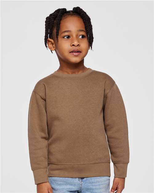 Custom Embroidered  Rabbit Skins Toddler Fleece Crewneck Sweatshirt 3317  