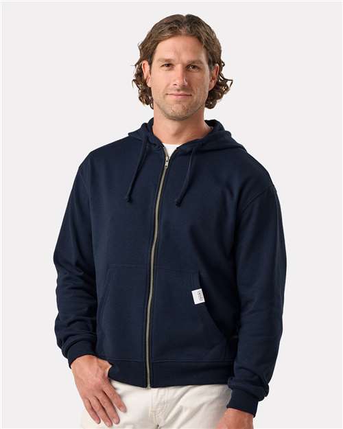 Custom EmbroideredRecover Unisex Full-Zip Hooded Sweatshirt 12387 Navy