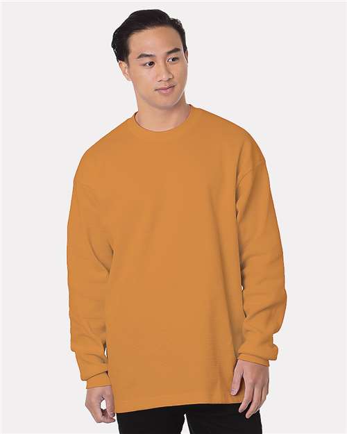 Bayside Unisex USA-Made Heavyweight Waffle Knit Thermal 8205