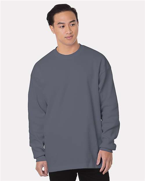 Bayside Unisex USA-Made Heavyweight Waffle Knit Thermal 8205