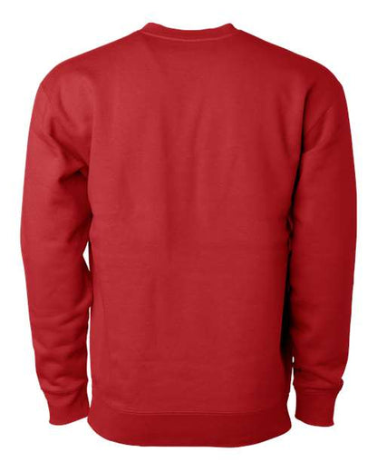 Independent Trading Co. Heavyweight Crewneck Sweatshirt IND3000 Plum Custom Embroidered Business Logo