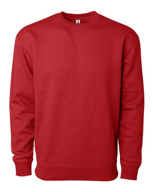 Independent Trading Co. Heavyweight Crewneck Sweatshirt IND3000 Plum Custom Embroidered Business Logo