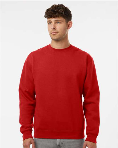 Custom Embroidered  Independent Trading Co. Heavyweight Crewneck Sweatshirt IND3000 Red
