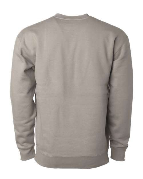 Independent Trading Co. Heavyweight Crewneck Sweatshirt IND3000 Cement Custom Embroidered Business Logo
