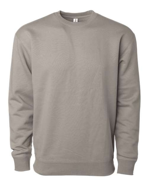 Independent Trading Co. Heavyweight Crewneck Sweatshirt IND3000 Cement Custom Embroidered Business Logo