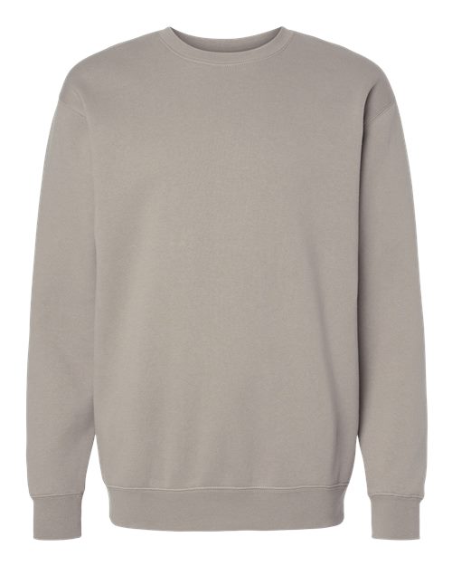 Independent Trading Co. Heavyweight Crewneck Sweatshirt IND3000 Brown Custom Embroidered Business Logo