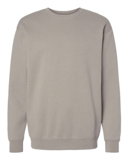 Independent Trading Co. Heavyweight Crewneck Sweatshirt IND3000 Brown Custom Embroidered Business Logo