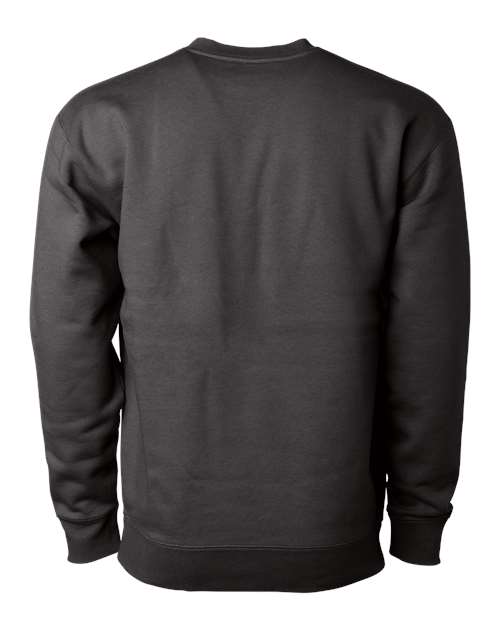 Independent Trading Co. Heavyweight Crewneck Sweatshirt IND3000 Asphalt Custom Embroidered Business Logo