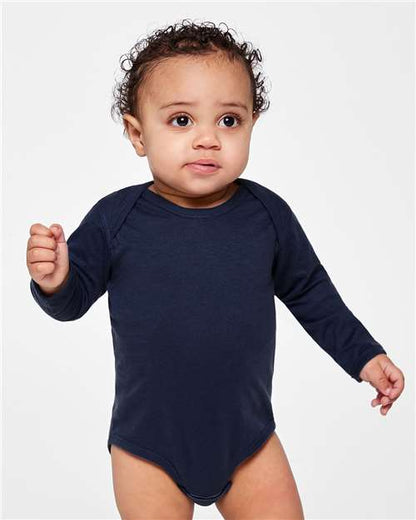 Custom Embroidered  Rabbit Skins Infant Fine Jersey Long Sleeve Bodysuit 4421  