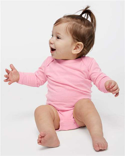 Custom Embroidered  Rabbit Skins Infant Fine Jersey Long Sleeve Bodysuit 4421  