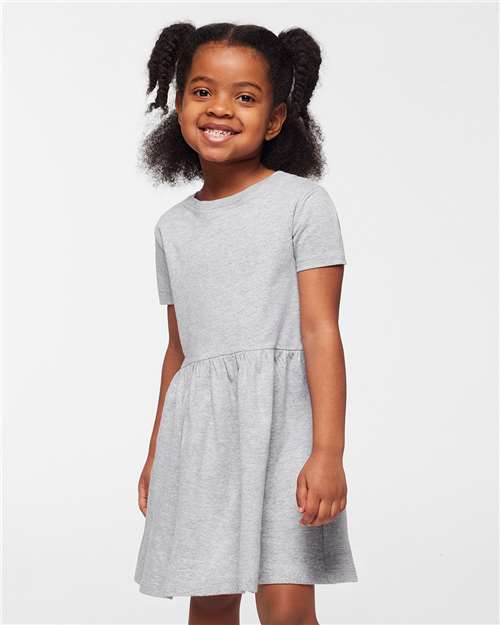 Custom Embroidered  Rabbit Skins Toddler Fine Jersey Dress 5333  