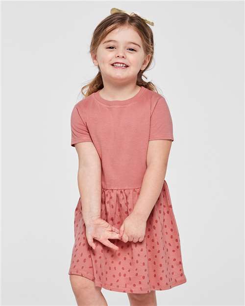 Custom Embroidered  Rabbit Skins Toddler Fine Jersey Dress 5333  