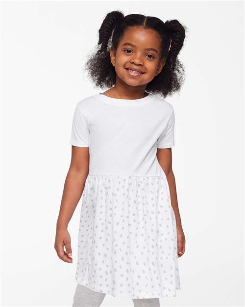 Custom Embroidered  Rabbit Skins Toddler Fine Jersey Dress 5333  