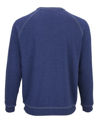 Custom EmbroideredBoxercraft Men's French Terry Crewneck Sweatshirt 12414 Navy Heather