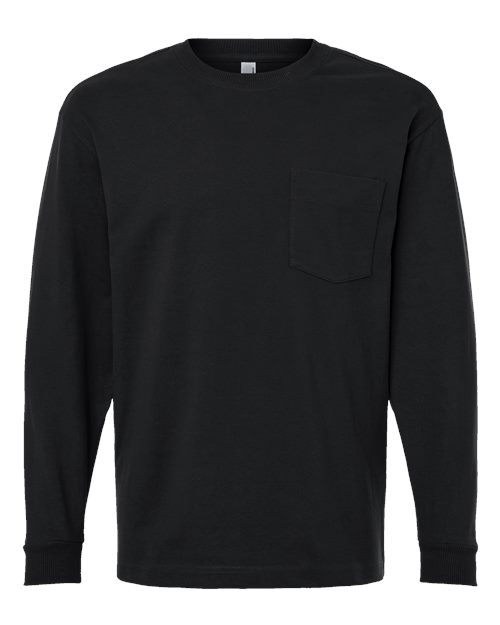 American Apparel Super Heavyweight Long Sleeve Pocket Tee 9410
