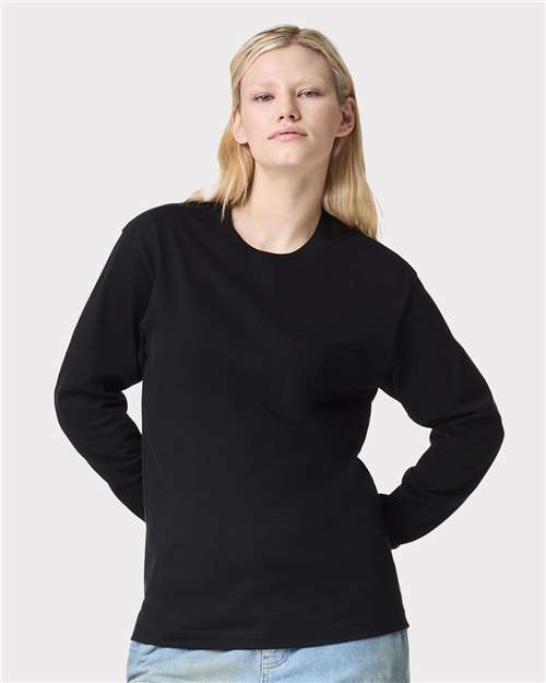 Custom Embroidered  American Apparel Super Heavyweight Long Sleeve Pocket Tee 9410  
