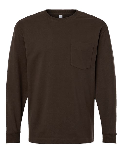 American Apparel Super Heavyweight Long Sleeve Pocket Tee 9410