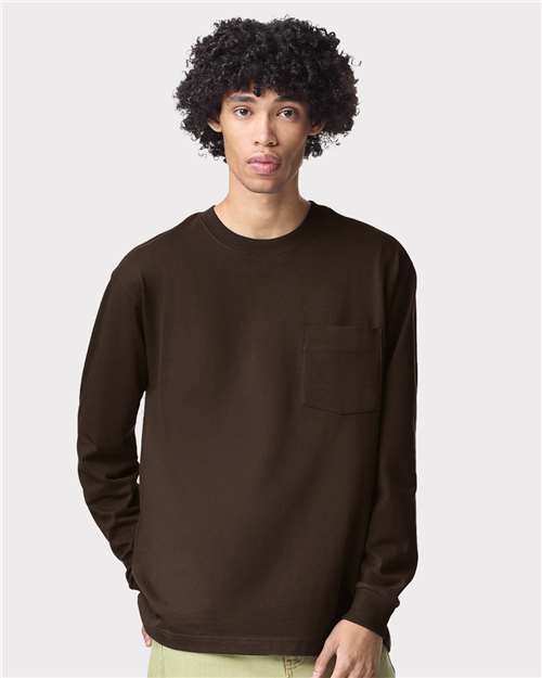 Custom Embroidered  American Apparel Super Heavyweight Long Sleeve Pocket Tee 9410  