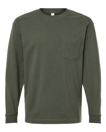 American Apparel Super Heavyweight Long Sleeve Pocket Tee 9410