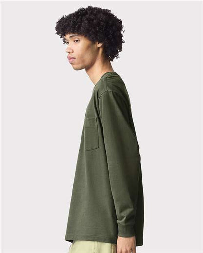 American Apparel Super Heavyweight Long Sleeve Pocket Tee 9410