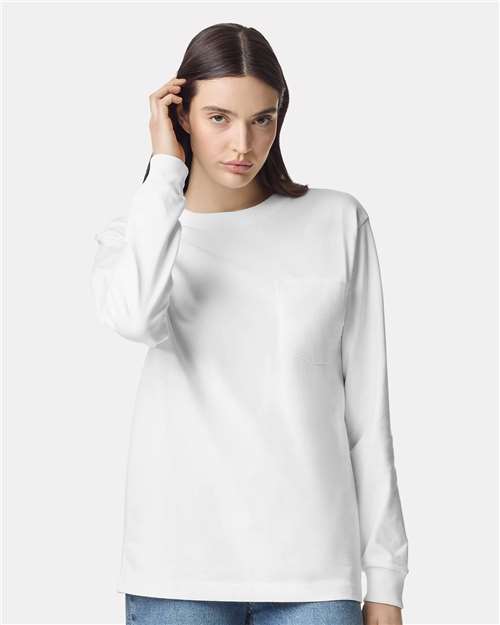 Custom Embroidered  American Apparel Super Heavyweight Long Sleeve Pocket Tee 9410  