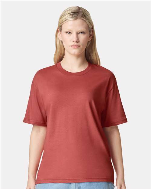 Custom Embroidered  American Apparel Fine Jersey Tee 2001 Canyon