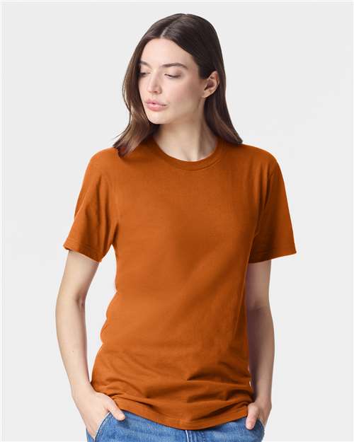 Custom Embroidered  American Apparel Fine Jersey Tee 2001 Rust