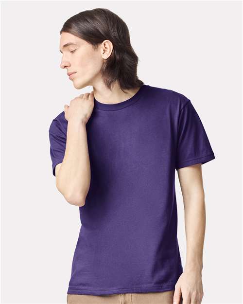 Custom Embroidered  American Apparel Fine Jersey Tee 2001 Grape