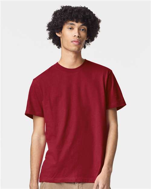 Custom Embroidered  American Apparel Fine Jersey Tee 2001 Cardinal