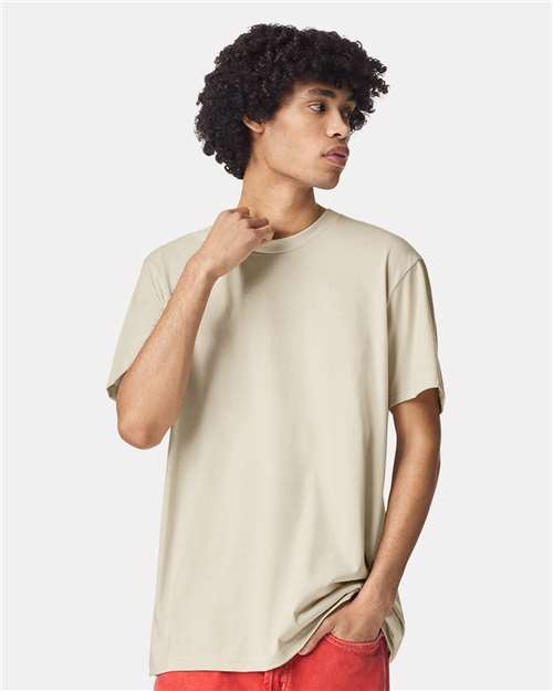 Custom Embroidered  American Apparel CVC Tee 2001CVC Heather Cream