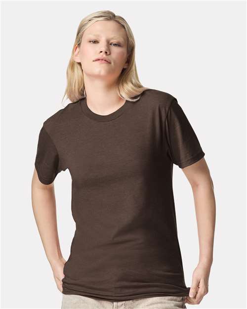 Custom Embroidered  American Apparel CVC Tee 2001CVC Heather Brown