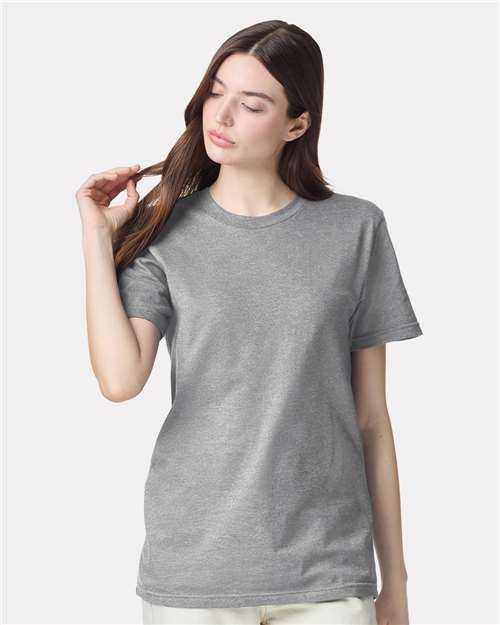 Custom Embroidered  American Apparel CVC Tee 2001CVC Heather Grey