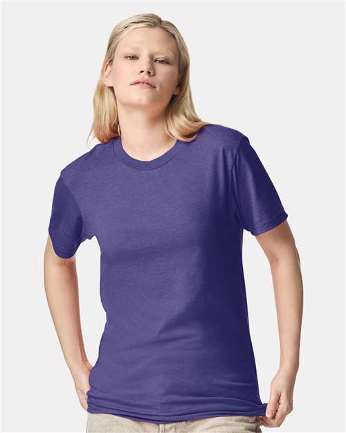 Custom Embroidered  American Apparel CVC Tee 2001CVC Heather Purple