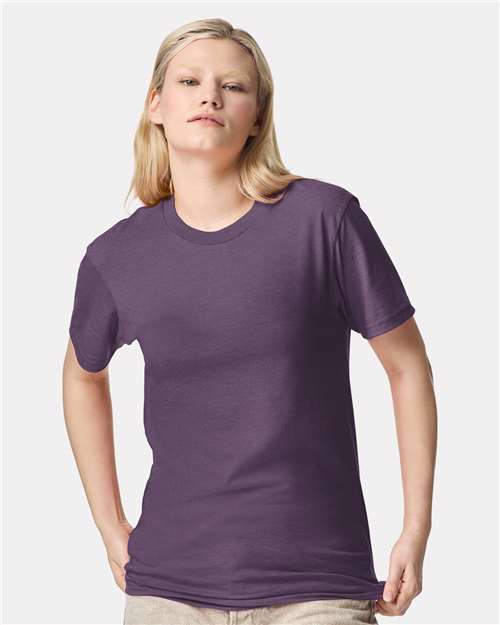 Custom Embroidered  American Apparel CVC Tee 2001CVC Heather Grape