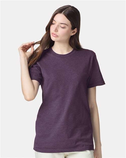 Custom Embroidered  American Apparel CVC Tee 2001CVC Heather Eggplant