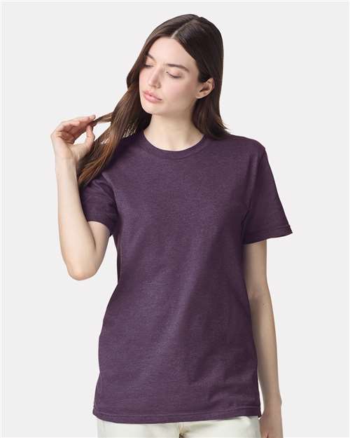 Custom Embroidered  American Apparel CVC Tee 2001CVC Heather Eggplant