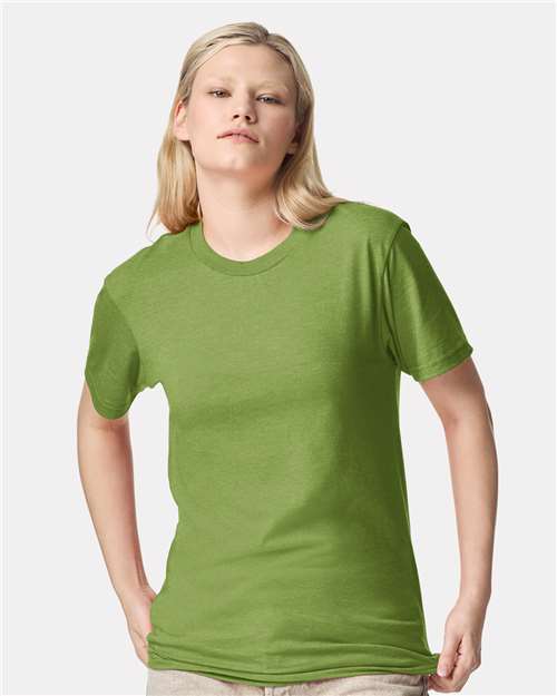 Custom Embroidered  American Apparel CVC Tee 2001CVC Heather Nephrite