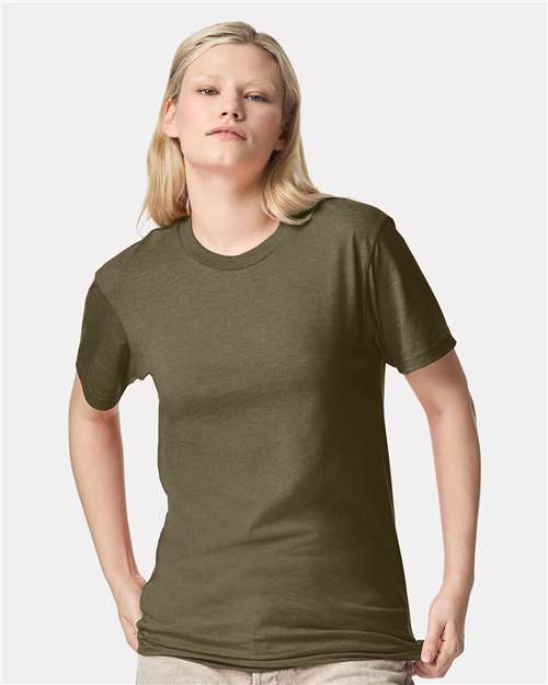 Custom Embroidered  American Apparel CVC Tee 2001CVC Heather Olive