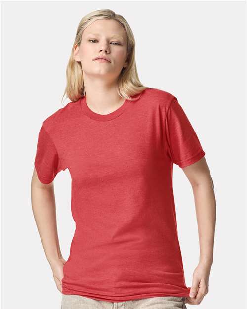 Custom Embroidered  American Apparel CVC Tee 2001CVC Heather Coral