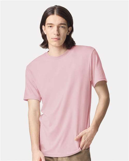 Custom Embroidered  American Apparel CVC Tee 2001CVC Heather Pink