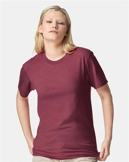 Custom Embroidered  American Apparel CVC Tee 2001CVC Heather Cranberry